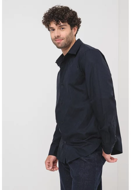 Риза с дълги ръкави - Избеляло черно