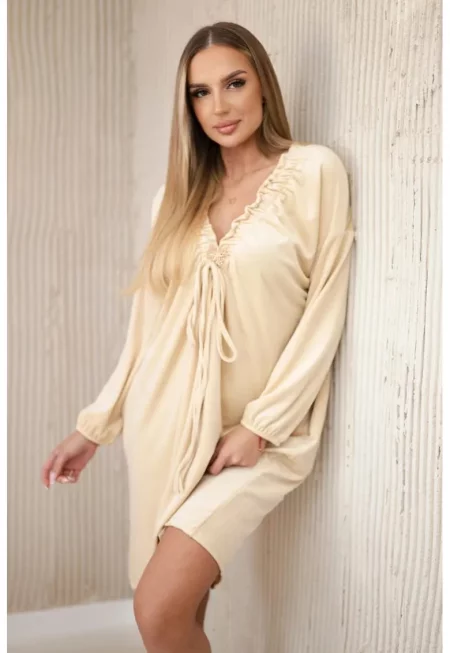 Рокля с V-образно деколте - Един размер