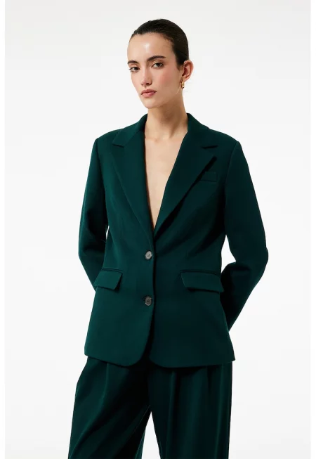 Сако със стандартна кройка - Тъмнозелен