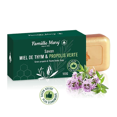Сапун с пчелен мед от мащерка и зелен прополис, 100 g