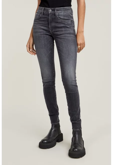 Скини дънки 3301 със захабен ефект - Tъмносив