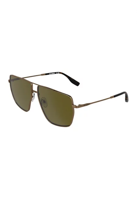 Слънчеви очила Aviator с лого - Златист