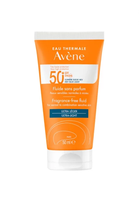 Слънцезащитен флуид  SPF 50+ TRIASORB - За нормална и смесена кож - Без парфюм - 50 мл
