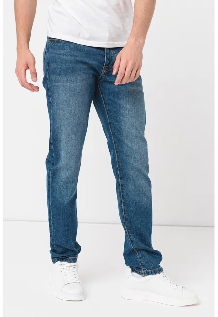 Слим дънки деграде - Син меланж