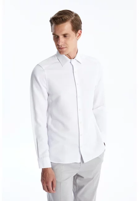 Слим риза с релеф