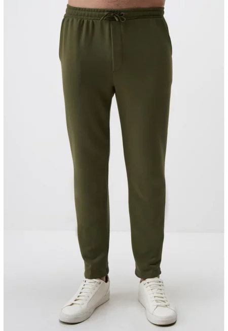 Спортен панталон слим с връзки - Каки