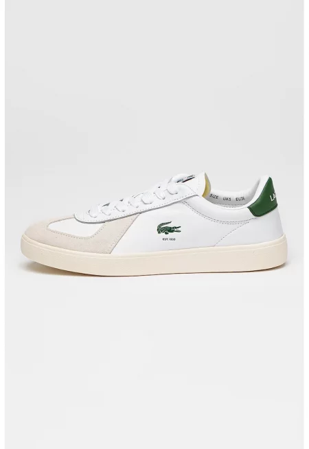 Спортни обувки Baseshot Pro с кожа и велур - Бял/Аква зелено/Крем