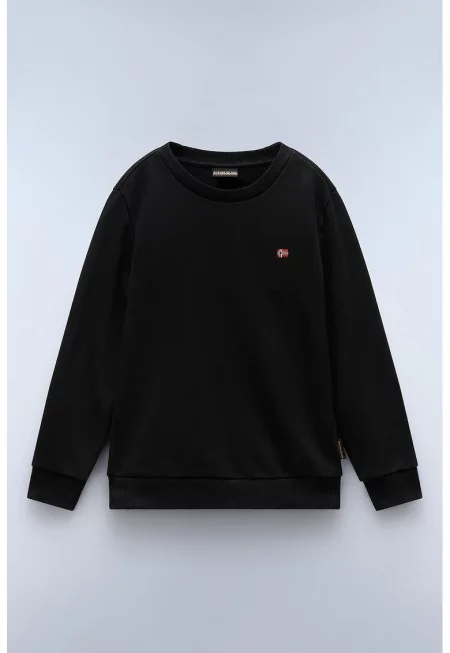 Суитшърт с памук с овално деколте