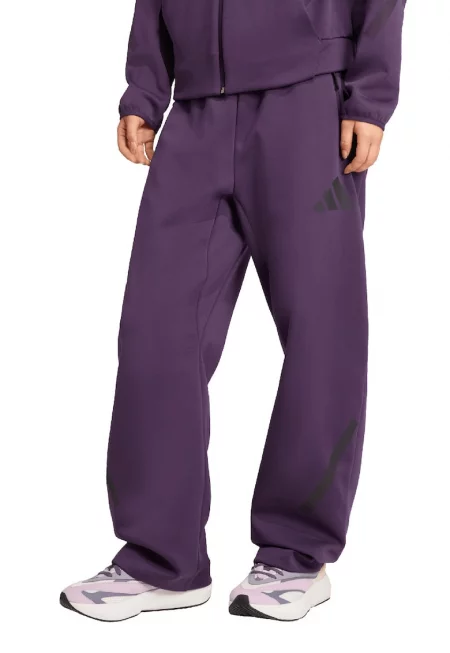 Свободен спортен панталон Z.N.E. Bar с джобове с цип - Тъмновиолетов