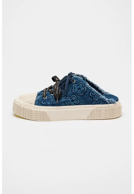 Текстилни кецове с десен - Кралско Синьо