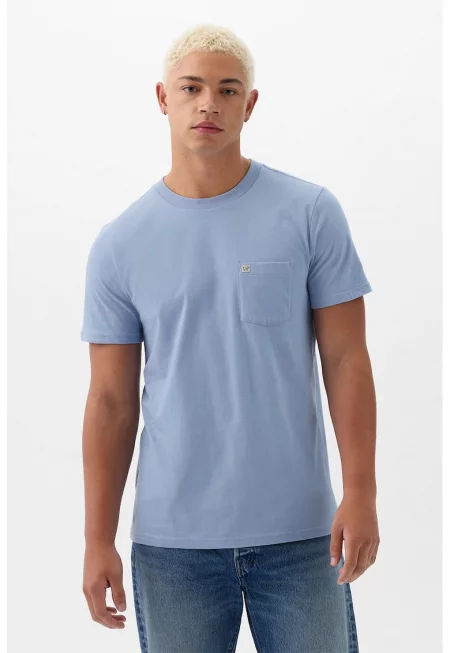 Тениска от органичен памук с овално деколте