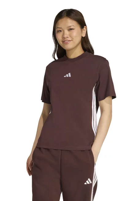 Тениска от памук с овално деколте