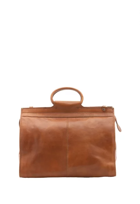 Унисекс кожен сак с отделяща се презрамка - 45.8 л - Карамел