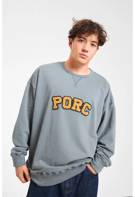 Унисекс суитшърт с лого - Пепеляво сиво