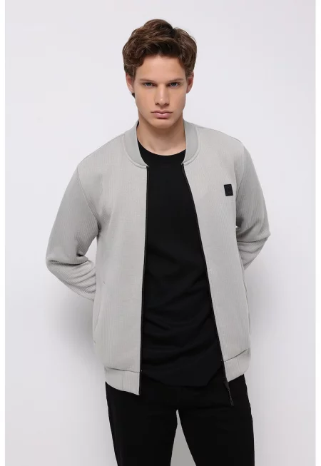 Яке бомбър с цип и джобове