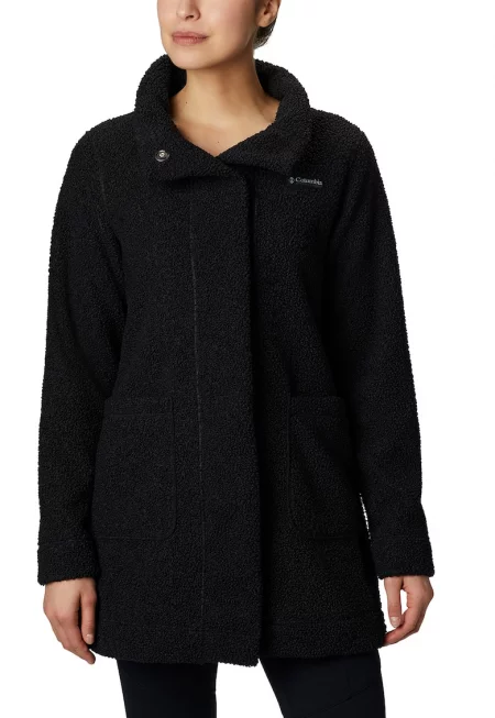 Яке Panorama от еко вълна с пришити джобове - Черен