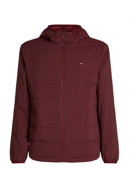 Яке с качулка и лого - Бордо