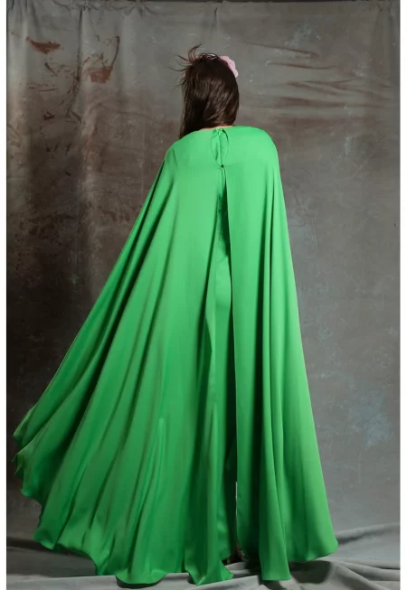 Застъпена рокля Fruitera с ръкави тип пеперуда - Зелен