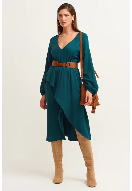 Асиметрична рокля - Персийско зелено