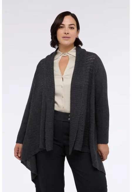 Асиметрична жилетка с вълна