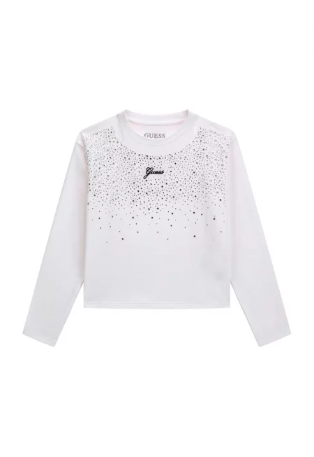 Блуза с декоративни камъни