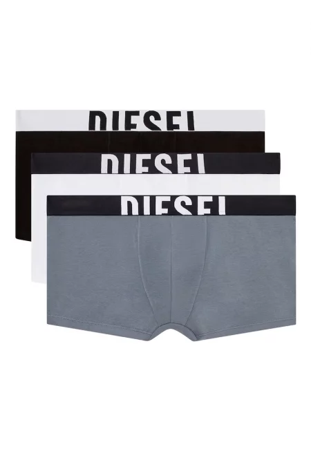 Боксерки Damien с лого на талията - 3 чифта - Бял/Черен/Сив