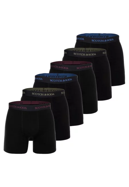 Боксерки с памук - 6 чифта - Черен