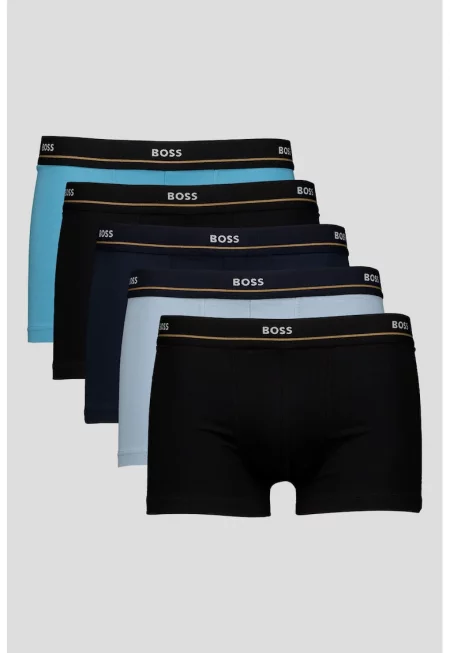 Боксерки с памук с лого на талията - 5 чифта