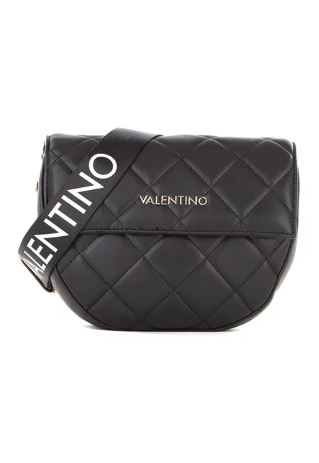 Чанта Bigs от еко кожа с презрамка с лого - Черен