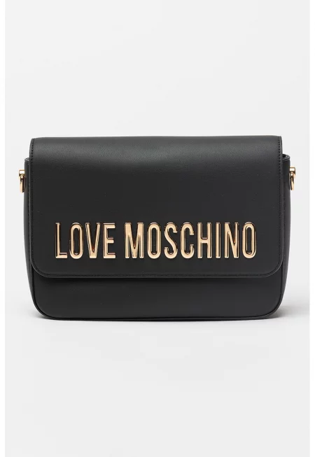 Чанта през рамо с лого - Черен