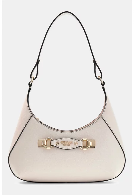 Чанта за рамо от еко кожа с джоб на гърба