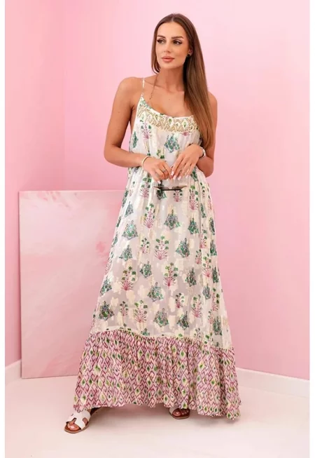 Дълга вискозна рокля -