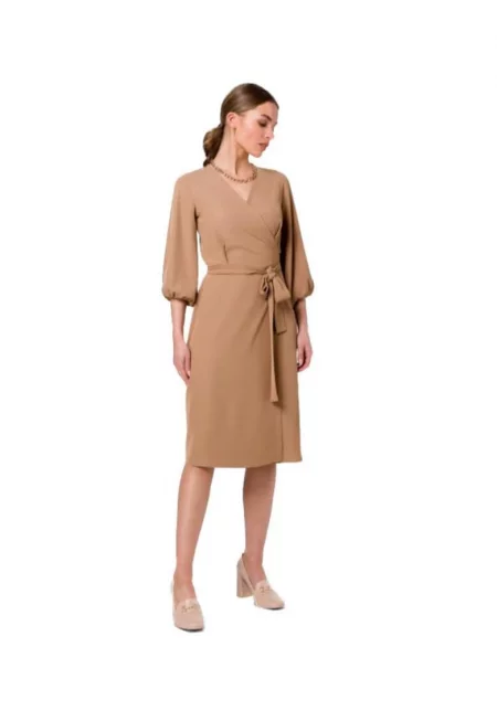 Дамска мини рокля -  Outak - Бежов