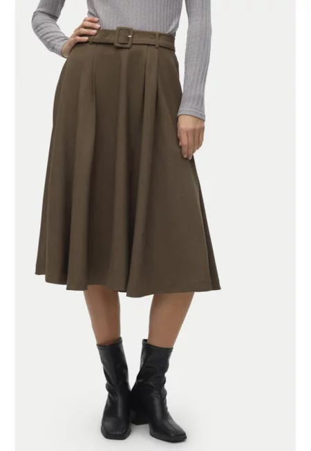 Дамска пола -  304520259 - Рециклиран полиестер/Полиестер - Кафяв - Кафяв