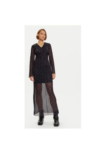 Дамска рокля -  304176821 - Полиестер - Черен