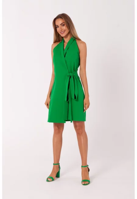 Дамска рокля - Made of Emotion - Dema - мини - Зелен