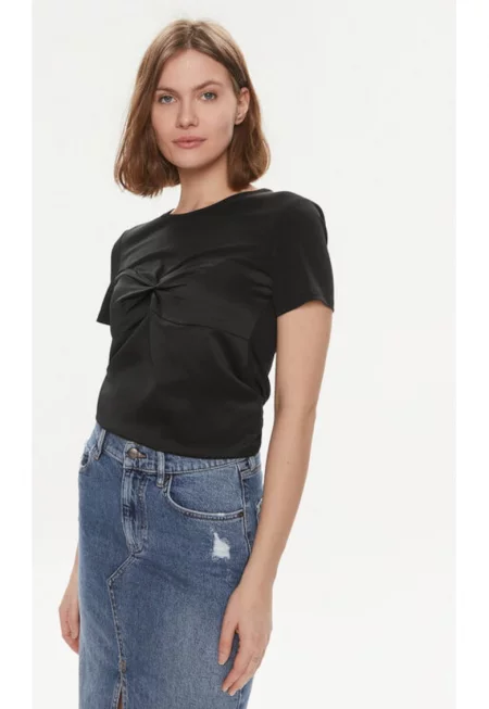 Дамска тениска -  303811976 - Полиестер - Черна - Черен