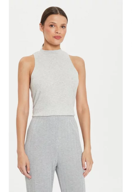 Дамска тениска -  303927363 - Вискоза/Полиестер - Сива - Сив