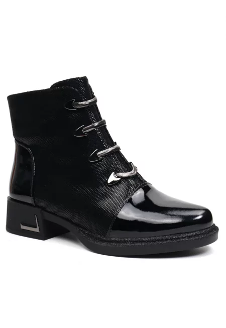 Дамски боти H3DL30051 01 I черен велур