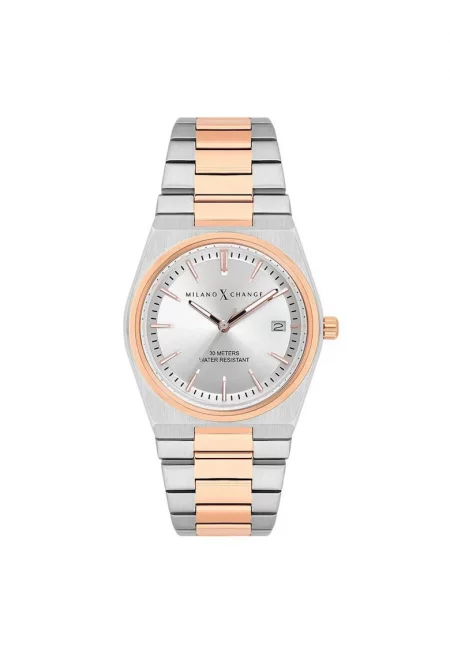 Дамски часовник  MXL5119 - 34 мм - стоманена каишка - розово злато/сребро - водоустойчивост 3 ATM