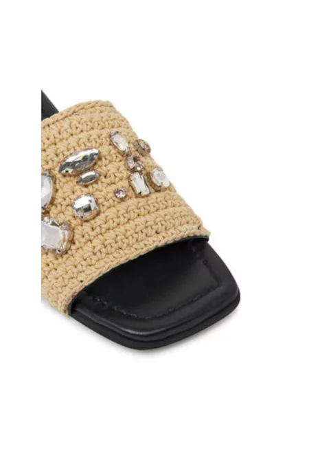 Дамски джапанки - 70104 367/705 -  Текстил - Бежов