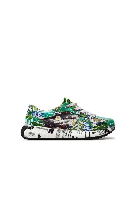 Дамски спортни обувки -  303963 - Естествена кожа - Зелен