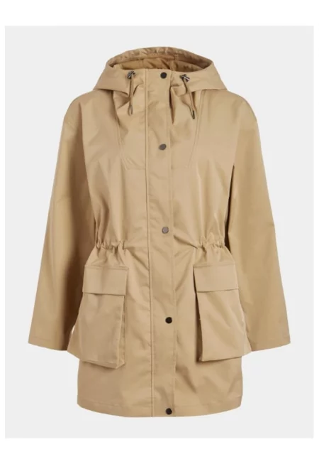 Дамско яке тип парка -  303499679 - Полиестер - Бежов - Бежов