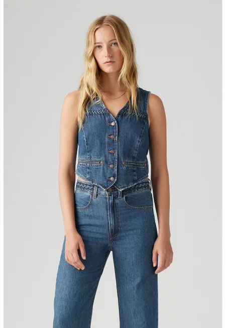 Дънков елек с копчета