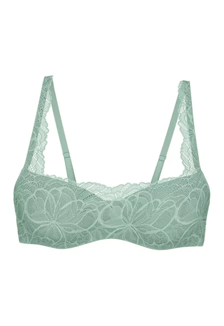Дантелен сутиен с банели - Бледозелен