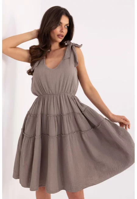 Dress With Bow Shoulder Details