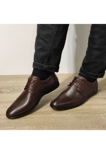 Ежедневни мъжки обувки  B28-650 - Тъмнокафяви - Тъмнокафяв