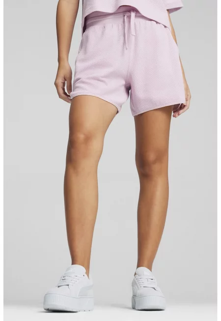 Къс панталон Her със скосени джобове - Лилав