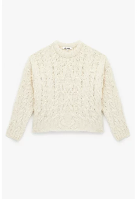 Къс пуловер с овално деколте