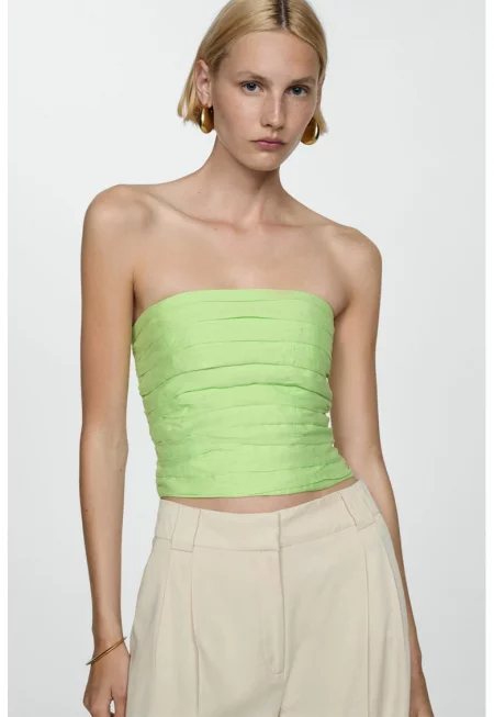 Къс топ с лен